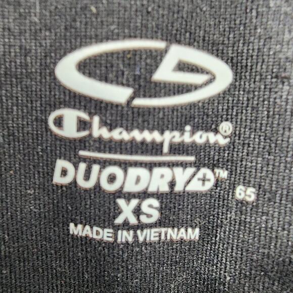 Champion Leggings Womens XS Purple Black DuoDry High Waist Crop Workout Yoga Gym - Picture 4 of 9